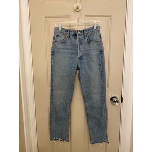 AGOLDE Riley High Rise Straight Crop Jean